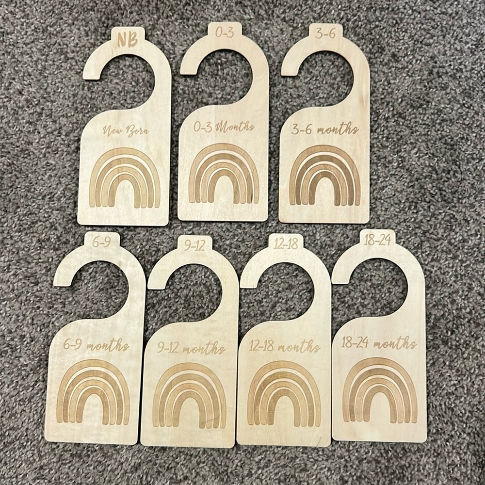 Wooden month hangers